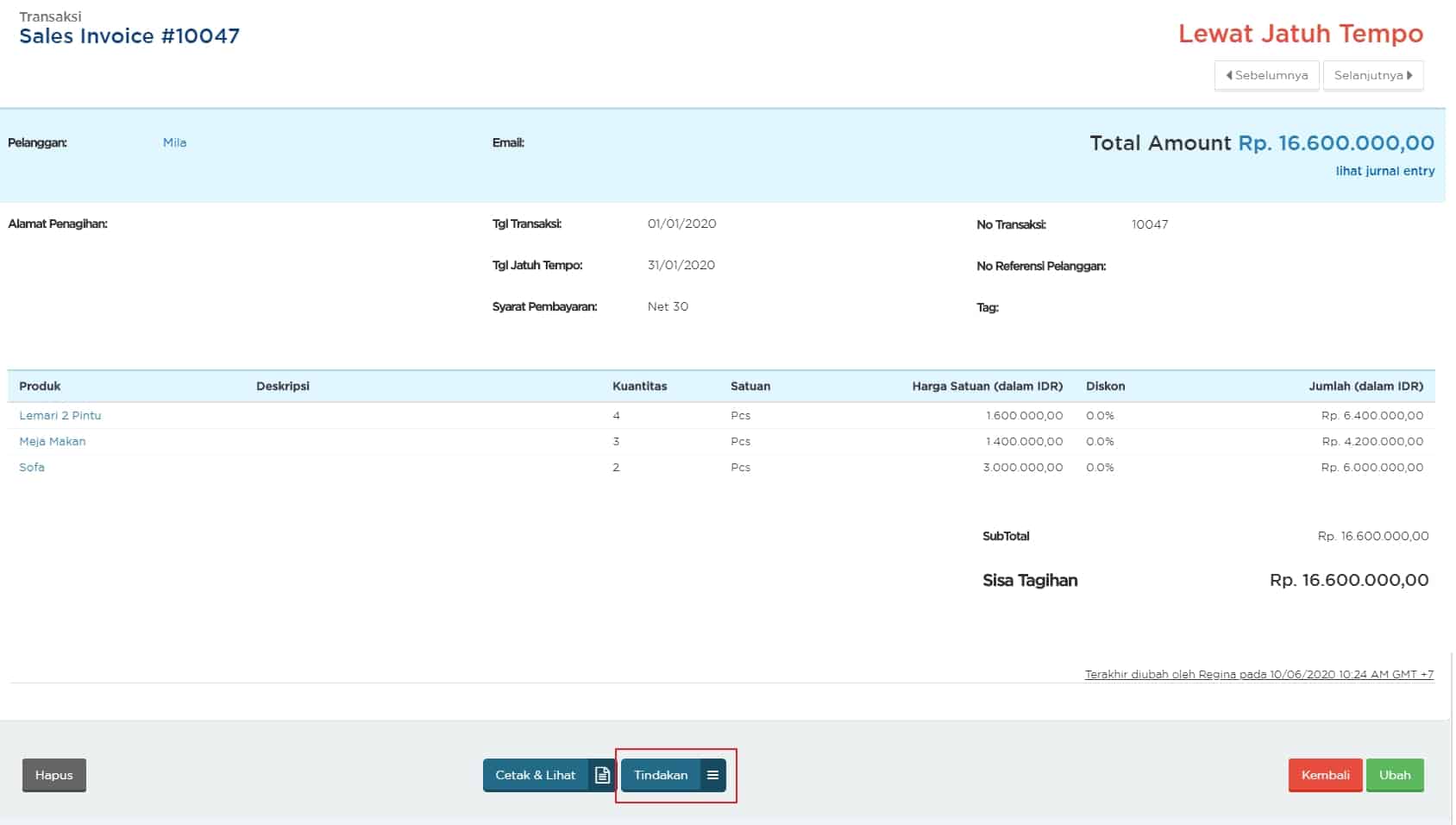 contoh invoice nota online aplikasi