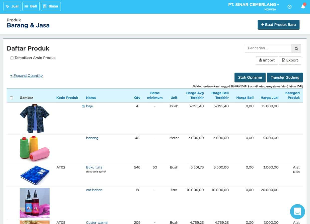 Contoh pembukuan stok barang masuk dan keluar secara manual dengan tabel excel maupun software permudah pencatatan laporan barang terjual.