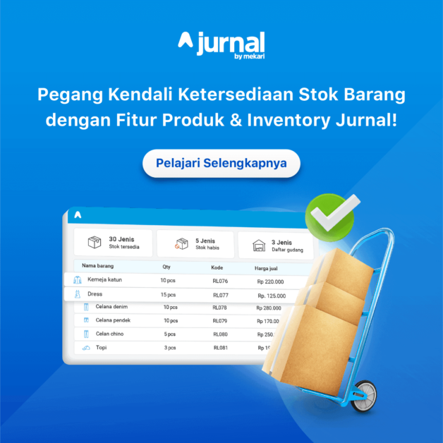 Kendali penuh ketersediaan barang anda di tangan anda kelola dengan fitur produk dan inventory jurnal