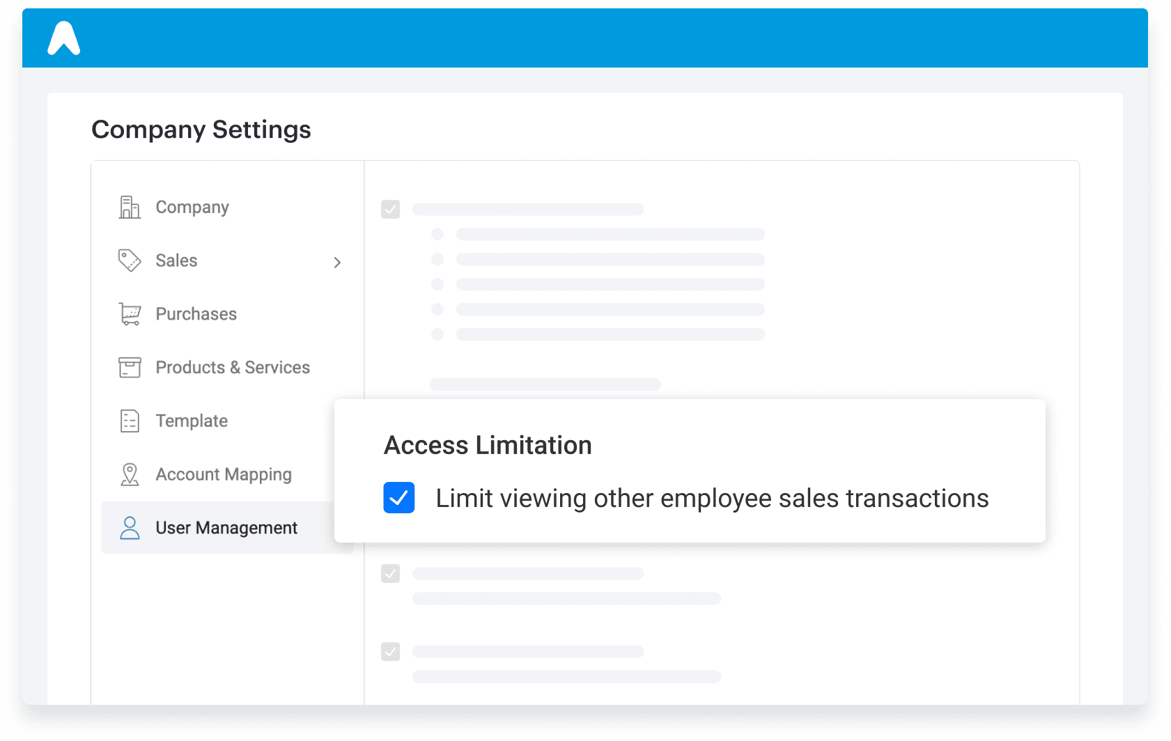 Manage permissions for each user