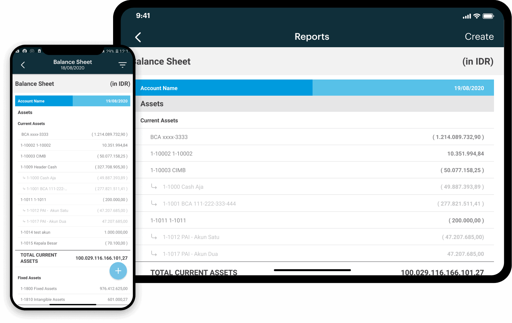 Instant financial reports