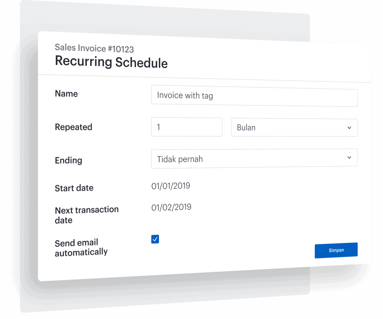 Auto payment schedule