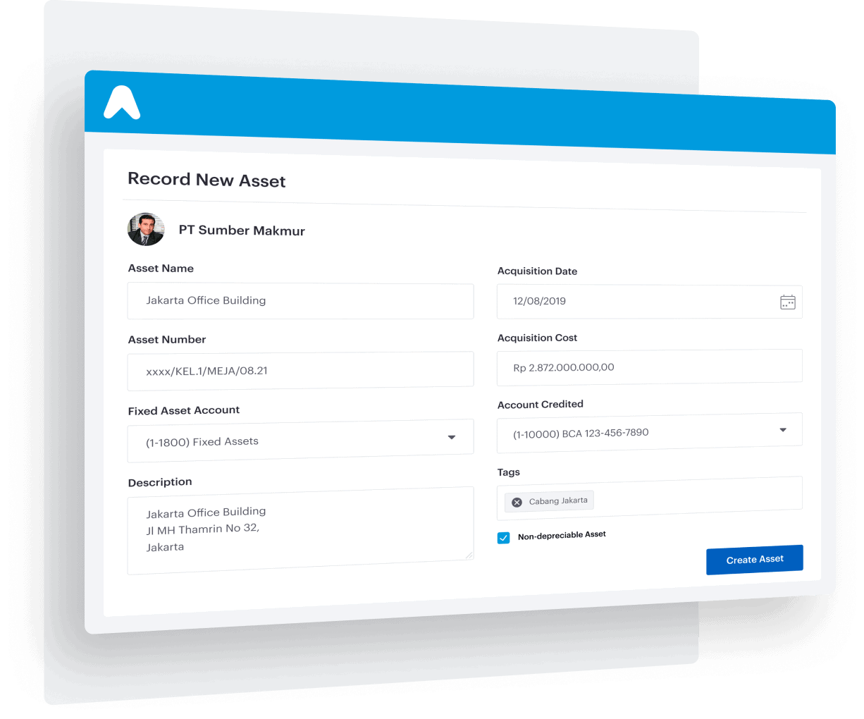 Mudahnya pencatatan data aset baru