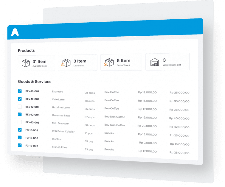 menu aplikasi persediaan barang inventaris inventory management system