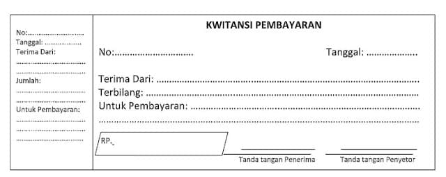 download format template contoh kwitansi