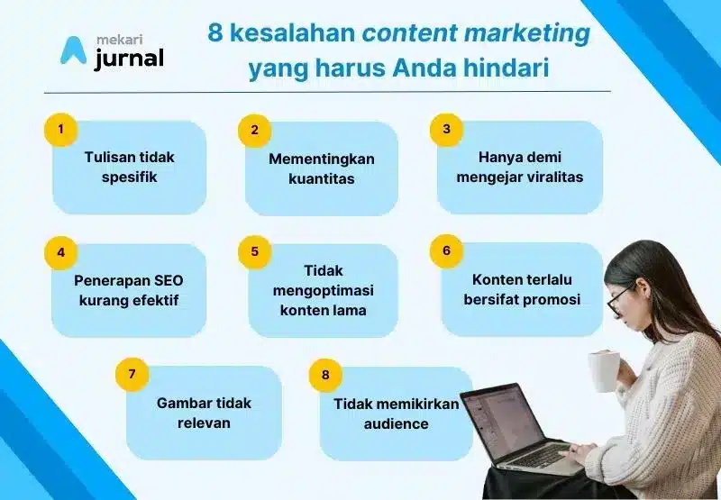 kesalahan dalam content marketing atau pemasaran konten yang perlu dihindari