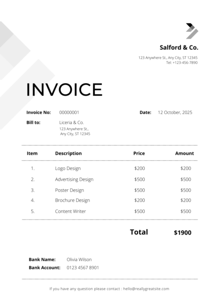 printing shop invoice template png