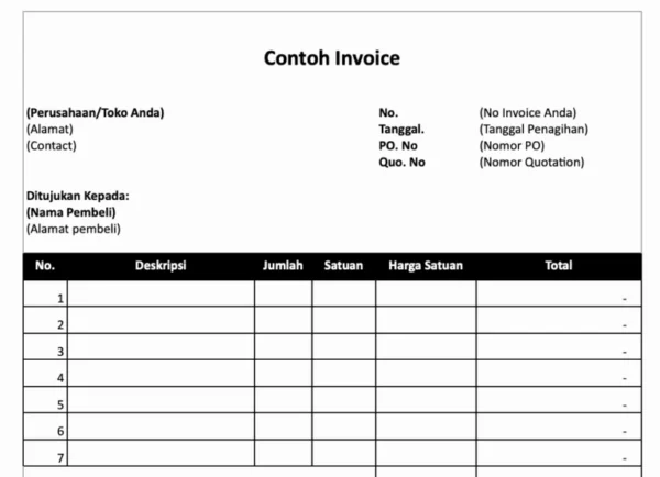 file template invoice