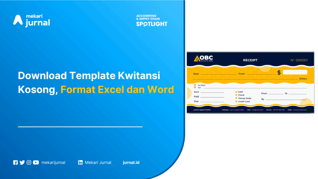 Download Template Kwitansi Kosong, Format Excel dan Word