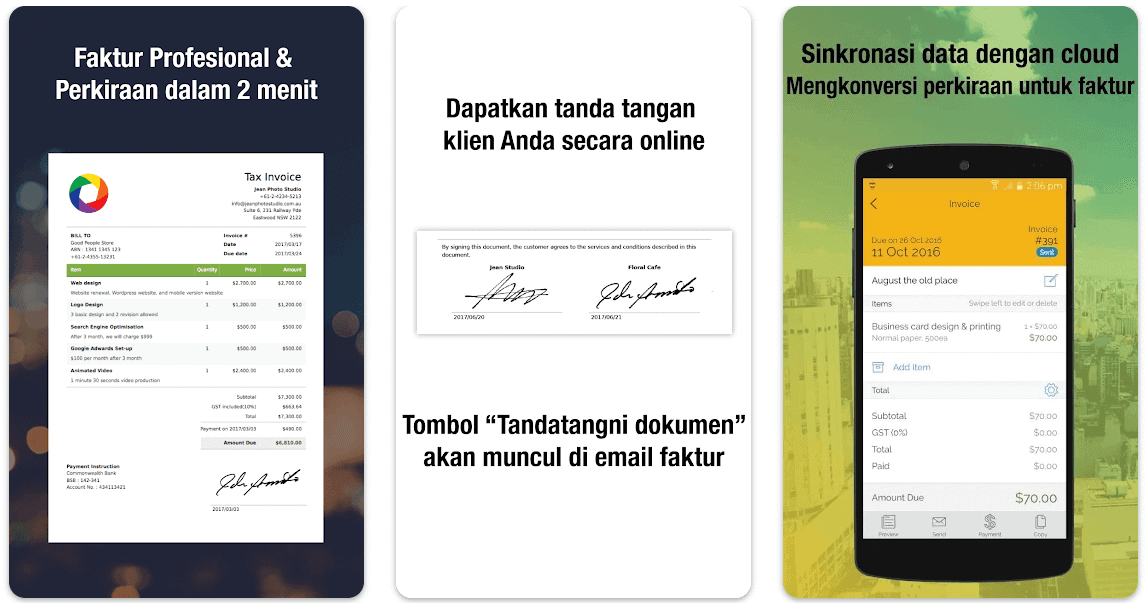 aplikasi kwitansi gratis faktur dan estimasi