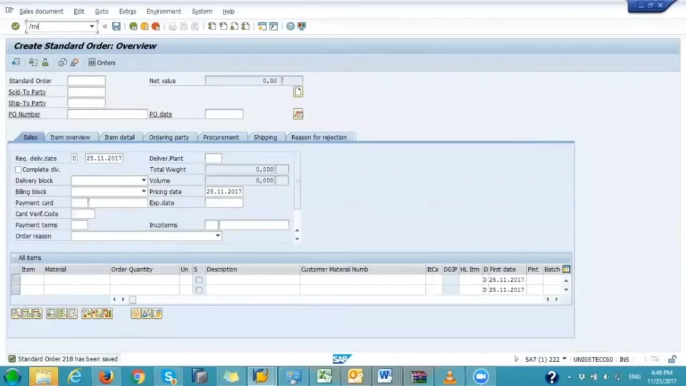 SAP ERP ECC software