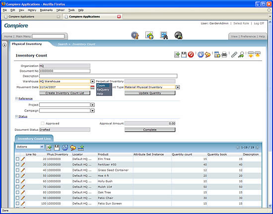 The Compiere Web architecture