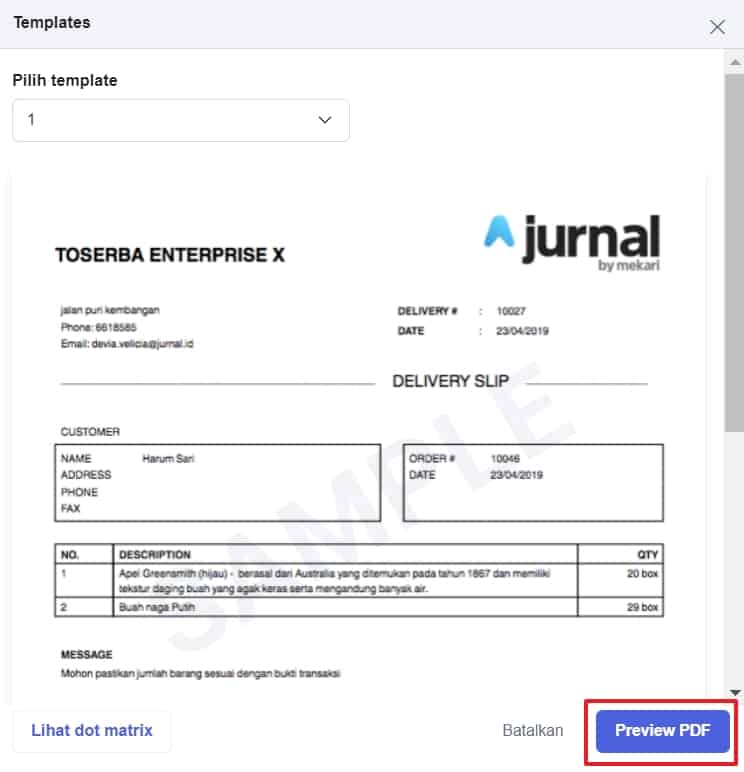 template jurnal