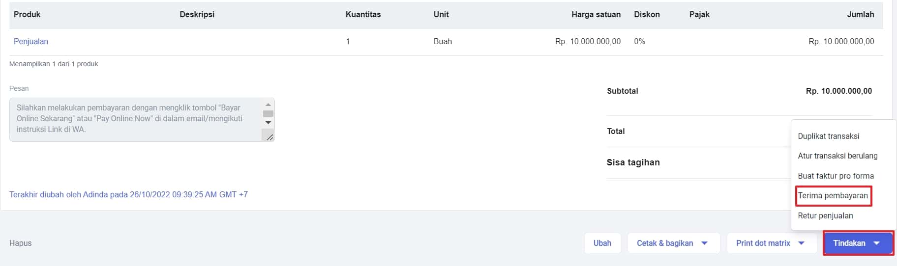 cara membuat jurnal pelunasan piutang 2