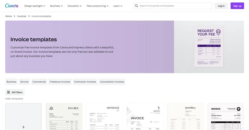 Alternatif menggunakan Canva untuk membuat invoice online