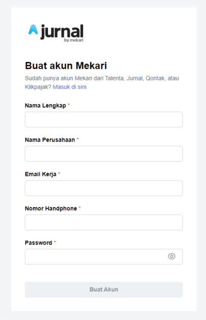 formulir buat akun mekari jurnal