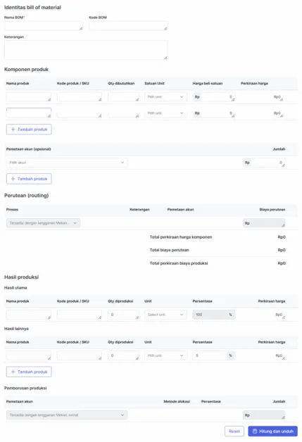 bill of material generator gratis dari mekari jurnal