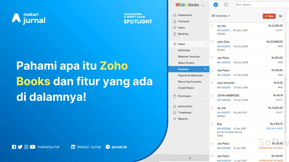 software akuntansi zoho books dan perbandingannya dengan mekari jurnal