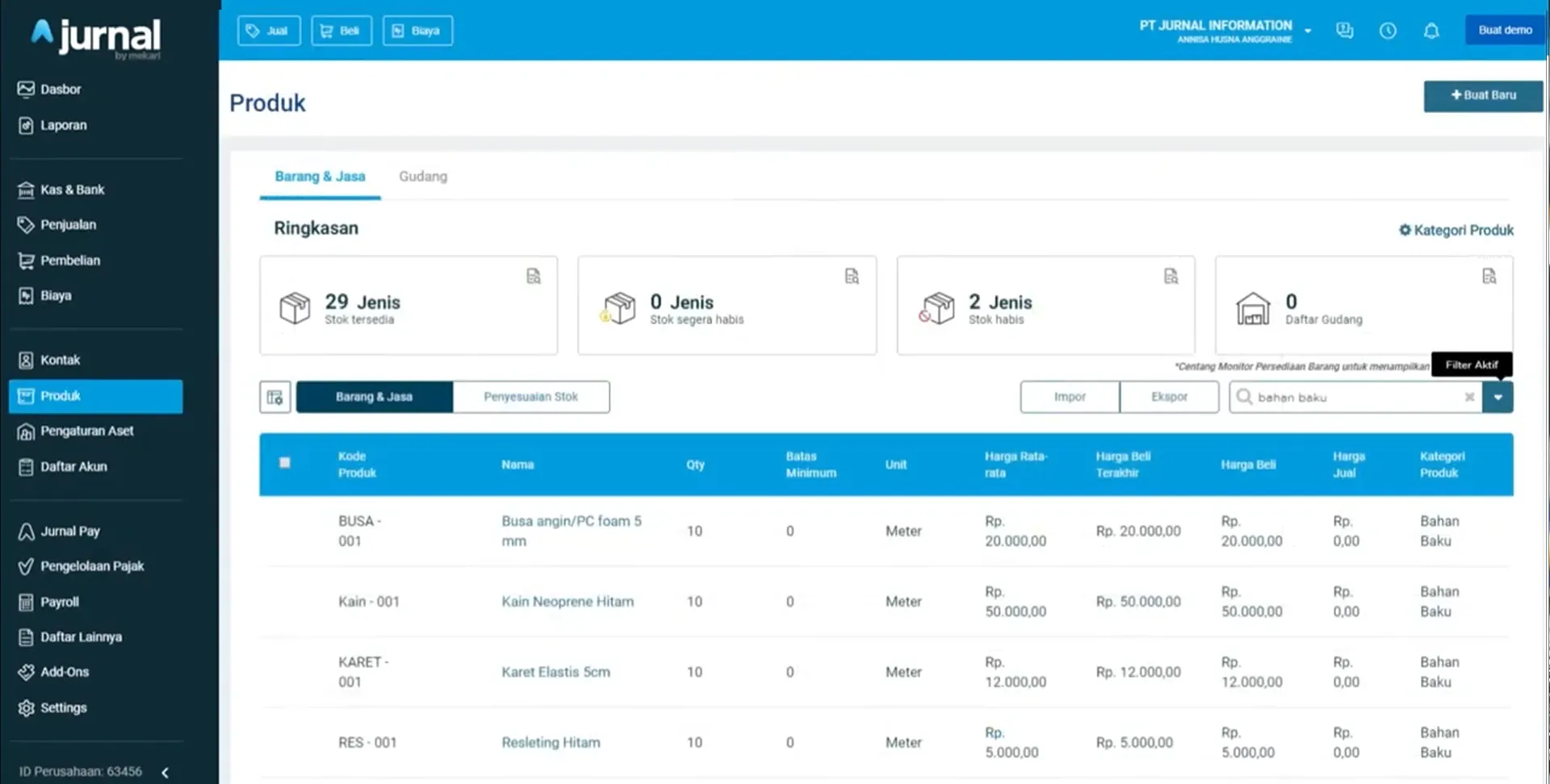software manufaktur produksi produk mekari jurnal