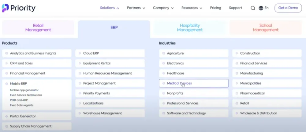 priority manufaktur software