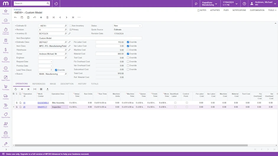 ERP Cloud MYOB